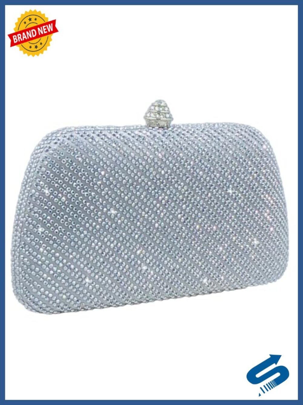 Mini Rhinestone Clutches & Evening Bags with Detachable Chain Straps